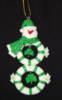 IRISH CANDY SNOWMAN ORN